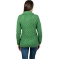 thumbnail image 2 of SAOL Cable Knit Bomber Jacket 100% Merino Wool Zip Cardigan, 2 of 4