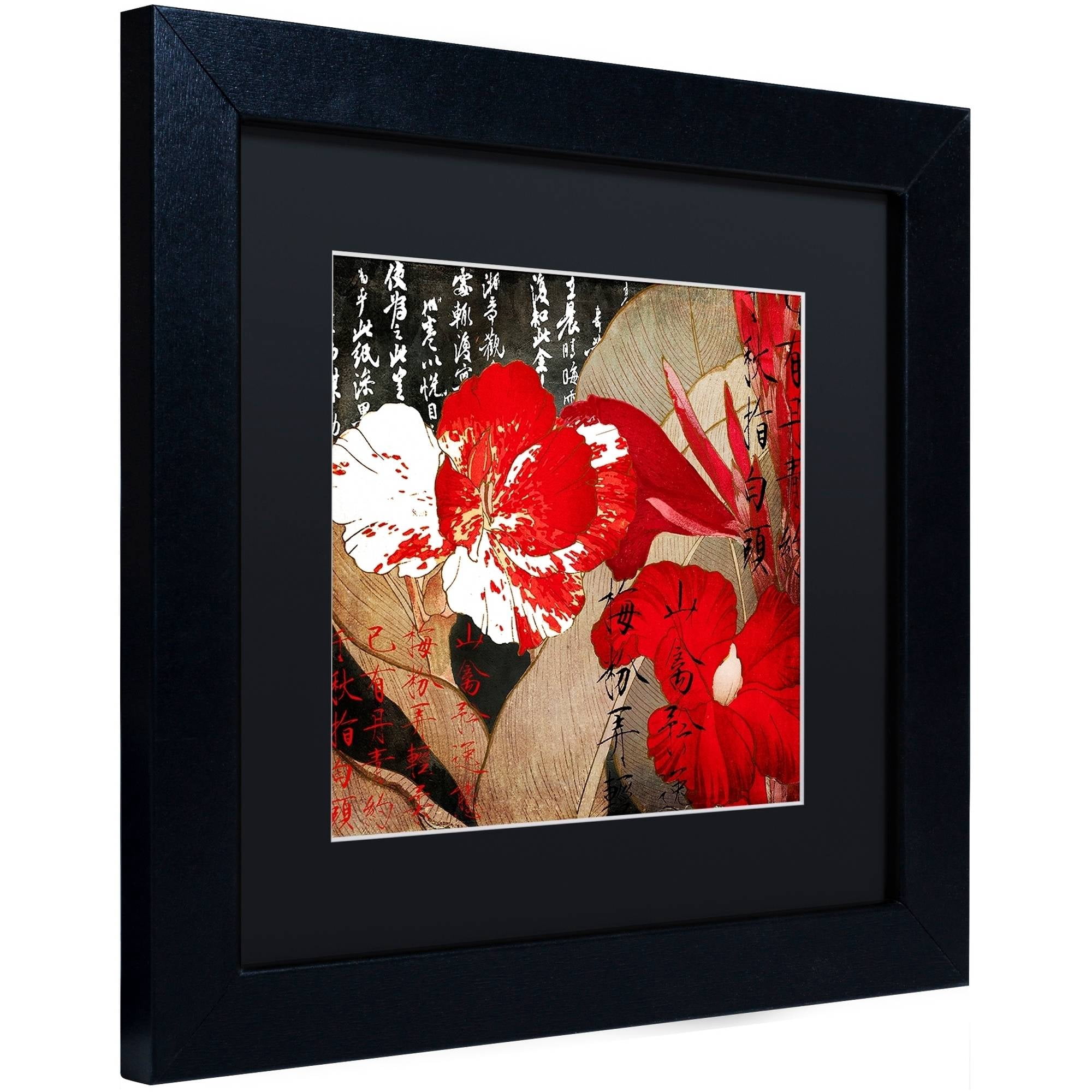 Trademark Fine Art "China Red I" Canvas Art by Color Bakery Black Matte, Black Frame