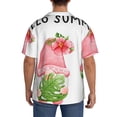 thumbnail image 5 of Cauagu Hello Summer Gnome Men's Short Sleeve Button Down Hawaiian Shirt for Men Bowling Shirts Casual Summer Beach Shirt,Medium, 5 of 6