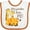 White and Orange, variant on Inktastic My Grandma Loves Me Boys or Girls Baby Bib