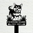 thumbnail image 4 of Handmadetneonsign Shiba Inu Dog Dog Memorial Metal With Stake, Shiba Inu Dog Metal Name Sign Stake, Dog Metal Stake Decor 45408, 4 of 5