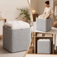 thumbnail image 5 of Poyokee Clothes Storage, Reinforced Storage Baskets for Organizing Clothing Sweater Comforter Bedding, Foldable Baskets Closet Organizers and Storage with Lids, L, 5 of 7