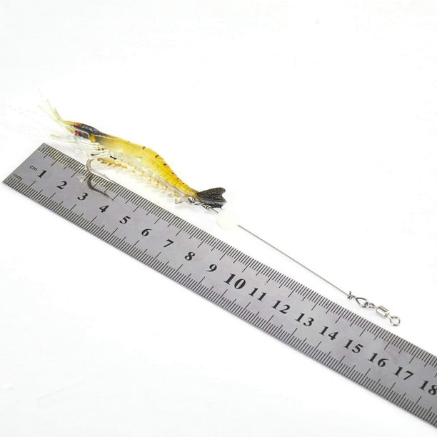 WANBY Fishing Shrimp Lures Artificial Silicone Soft Shrimp Lure Baits Set  Kit Luminous Swimbait Shrimp Fishing Lure 