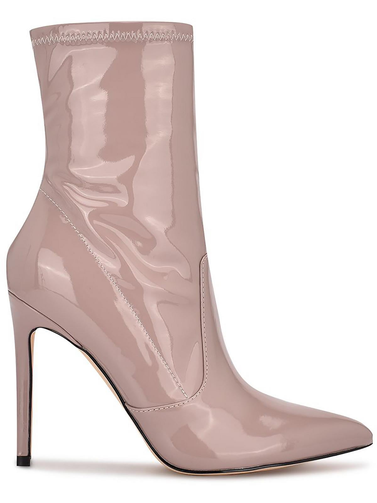 NINE WEST Womens Pink Jody Pointy Toe Stiletto Zip-Up Dress Booties 11 M
