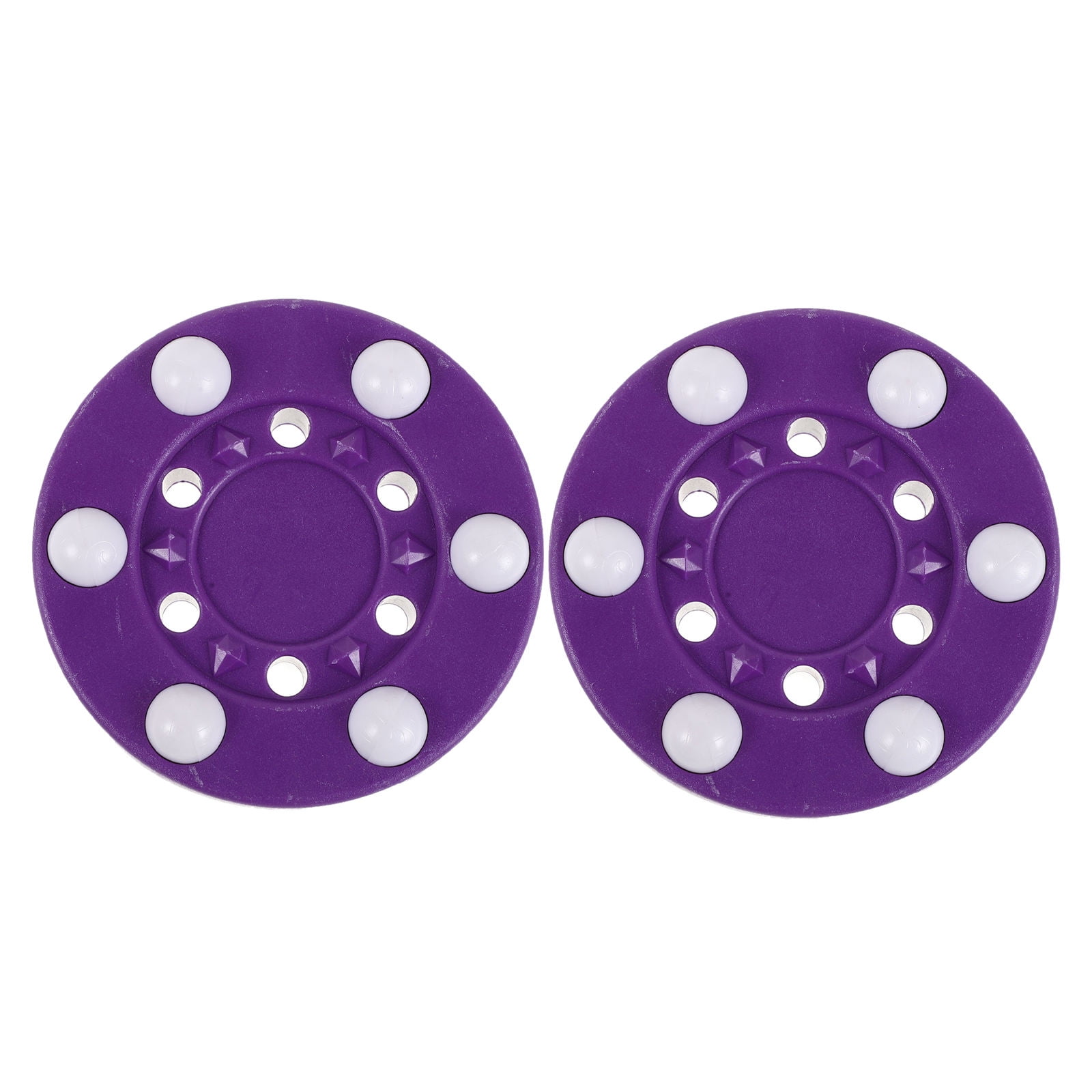 HONMEET 2Pcs Durable Purple Hockey Equipment with Six Ball Design for Asphalt and Driveway Practice