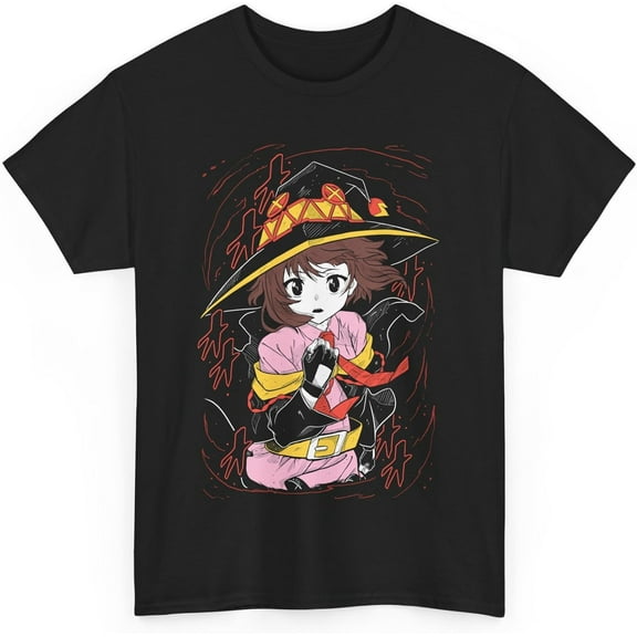 Kono suba Anime Megumin T-Shirt Merch Casual Short Sleeved Shirt Tee Shirts M-55