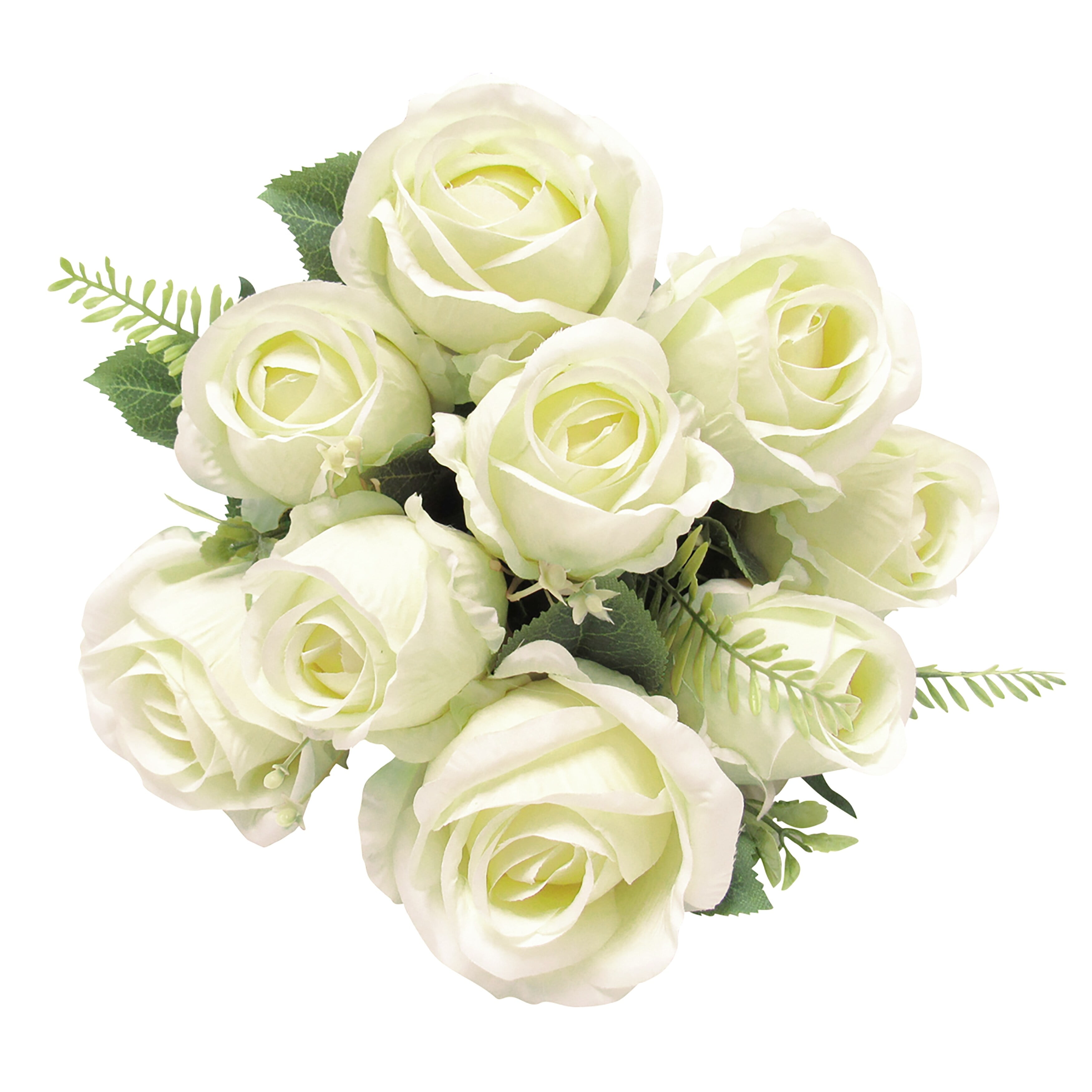 2 Bunches 14.4 ft of Cream White Artificial Silk Rose Vines