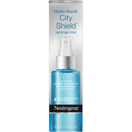 2 Pack - Neutrogena Hydro Boost City Shield Replenishing Facial Mist Gel with Hydrating Hyaluronic Acid and Antioxidants