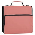 thumbnail image 2 of Haosy 3 Ring Zipper Binder with Shoulder Strap Waterproof Trapper Keeper 2 Inch D-Ring 500 Sheets Capacity, Coral, 2 of 8
