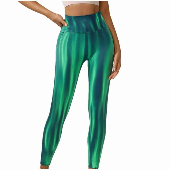 Up to 65% off!Yoga Gym Pants for Women Plus Size Fashion Casual Printed Gradient Span Ladies High Waist Wide Leg Trousers Yoga Pants Long Pants