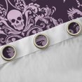 thumbnail image 4 of jejeloiu Gothic Damask Curtains (2-Pack 42x63) Skull Purple Bohemian Exotic Ultra Soft Decor For Adults, 4 of 6