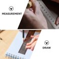 thumbnail image 3 of UPGRATOR 2Pcs Stainless Steel Ruler for Engineers with Thickened Design, 3 of 8