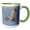 Green/White, variant on 3drose, Super Moon over Water Canyon, Cibola National Forest, New Mexico, 11oz Two-tone Yellow Mug