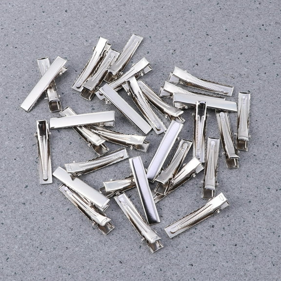 Niceauty Hair Clips Making Kit Alligator Clip White Iron 50Pcs