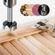 thumbnail image 4 of Brocas esféricas para puertas, herramientas para cortar madera de acero de tungsteno, juego de 3 brocas de carburo para taladrar bisagras de madera contrachapada, 4 of 5