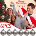 thumbnail image 4 of AYktou 6 Pcs Christmas Balls Ornaments, 2.3 Inch Double Rhombus Embossed Plated Christmas Tree Decorative Hanging Ball, Ornaments Hanging Pieces for Xmas Birthdays Festive Party Decoration, 4 of 6
