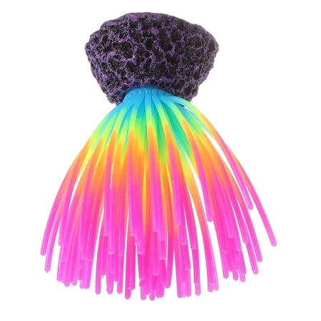 Healifty 1Pc Rosy Silicone Artificial Sea Urchin Ball Aquarium Decor for Fish Tank and Home Decoration