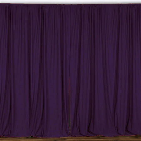 Image of Solid Poplin Window Curtain or Photography Backdrop 58 Wide Eggplant
