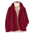 thumbnail image 4 of Womens Sherpa Jacket Winter Warm Soft Jacket Soft, Cozy, Long Sleeve, Pockets, Winter Wear, Casual (RD1 XXL), 4 of 5