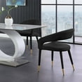 thumbnail image 4 of Meridian Furniture Destiny Black Velvet Dining Chair, 4 of 8