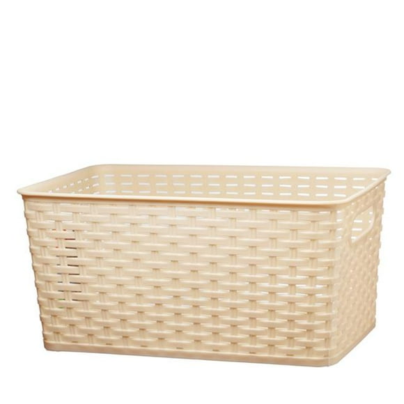 Nua Cadeaux 426 - Panier de Rangement en Rotin Grand 15.88 x 10 x 7.5 Po. - Brun Clair