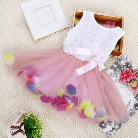 

0-4T Toddler Baby Girls Princess Tutu Dress Kids Bow Tulle Dresses Child Party Dance Clothes
