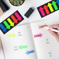 thumbnail image 4 of 40 Sets Neon Arrow Shaped Bookmarks Stickers, Translucent Decorative Labels for Books, Office Supplies, School and Work Use, 4 of 6