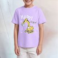thumbnail image 2 of TOWED22 Boys Fashion T-Shirts Short Sleeve Crew Neck Graphic Tees Trendy Prints Cotton Casual Tops for Kids(Light Purple,9-10 Y), 2 of 4