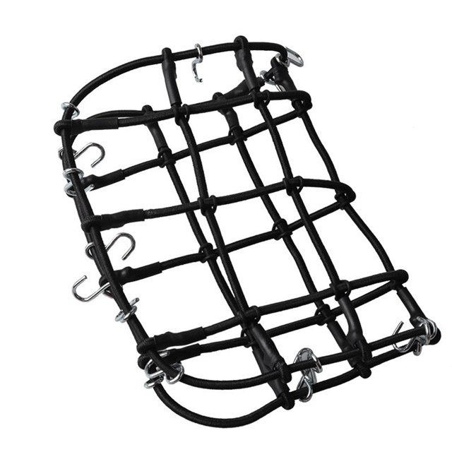 Boyijia Elastic Luggage Net Car Roof Rack Storage Net Hooks Rubber Band Replacement For 1:10 RC Crawler