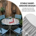 thumbnail image 2 of Vintage Flag Round Fitted Tablecloth with Elastic Edge Red Hockey White Striped Gray Background Table Cover Fit for 36"-44" Tables Waterproof Tablecloths for Dinner Camping Picnic, 2 of 9