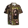 thumbnail image 2 of Chocolate Labrador Men'S 3d Print Casual Button Down Shirts, Novelty Hawaiian Short Sleeves L, 2 of 7