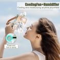 thumbnail image 5 of Mini ventilador con rociador de agua, ventilador de nebulización portátil con 3 velocidades y luz ambiental, ventilador recargable por USB para el hogar, la oficina y actividades al aire libre, 5 of 5