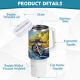 thumbnail image 4 of 40 Oz Car Handle Water Bottle Water Cup Water Bottle Water Jug Coffee Cup Travel Water Bottle Beautiful Motorcycle Pattern, 4 of 8