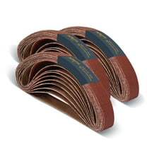 POWERTEC 30 PK 3/8 x 13 Inch Sanding Belts, Aluminum Oxide Belt Sander Sanding Belt Assortment 80, 180, 240 Grits,Abrasive File Belts for Air Belt Sander,Wood & Paint sanding,Metal Polishing, 40134-2