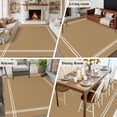 thumbnail image 5 of Pure Khaki Area Rug 6x9 FT, Non Slip Living Room Throw Carpet, Simple Solid Color Washable Soft Large Floor Carpet Non-Shedding Rug for Bedroom Dining Room Play Room, 5 of 9