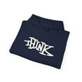 thumbnail image 3 of Think Skateboards 90s Skate 1996 Vintage Classic Logo Hoodie Print Many Colors - L / Navy, 3 of 5