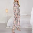 thumbnail image 3 of Daiia Hello Summer With Gnome for Women's Long-Sleeved Pajama Set – Soft & Comfortable Sleepwear Button-Up Pajamas Cozy Lounge Wear-XX-Large, 3 of 7