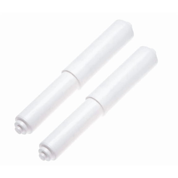 Clearance Under$1.04! 2Pcs Plastic Retractable Toilet Paper Holder Roller, Spring-Loaded Tissue Dispenser (16*3cm, White)