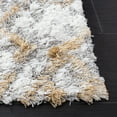 thumbnail image 3 of SAFAVIEH Horizon Milica Abstract Shag Area Rug, Ivory/Gold, 6'7" x 6'7" Square, 3 of 8