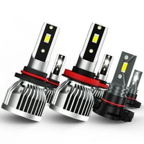 LECCIBUB LED Headlight Bulbs fit for Toyota Highlander 2014-2019,9005 High Beam H11 Low Beam 5202 LED Fog Light Bulb,6500K White,Plug and Play,Pack of 6