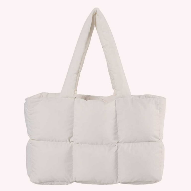 Women Large Capacity Quilted Soft Cloud Tote Bag Casual Tote
