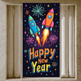 thumbnail image 1 of Fusée Spatiale Colorée Bannière de Célébration du Nouvel An pour Fête Décoration Intérieure, 1 of 5