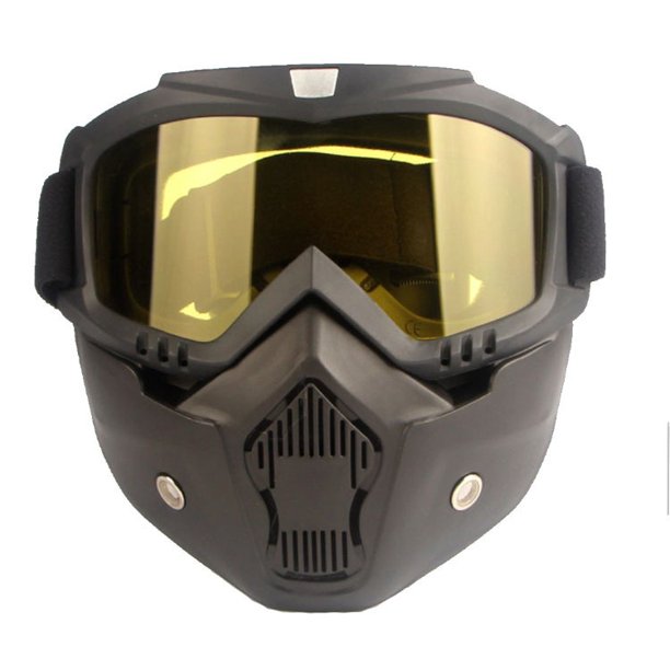 Máscara De Protección Facial Gafas De Motocross Desmontable Para Motos huangjie unisex