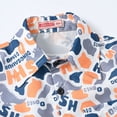 thumbnail image 3 of Alvivi Baby Boys Hawaiian Shirts Tops Toddler Summer Holiday Tropical Short Sleeve Button T-shirt Light Blue 6-7, 3 of 7