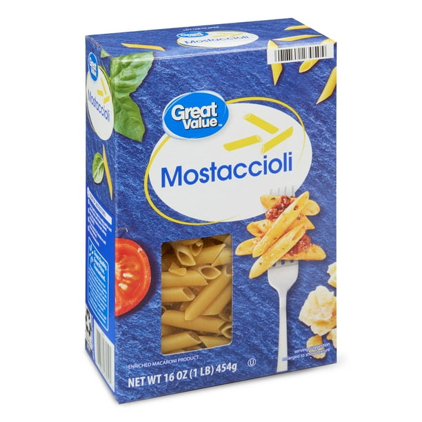 Great Value Mostaccioli Pasta, 16 oz