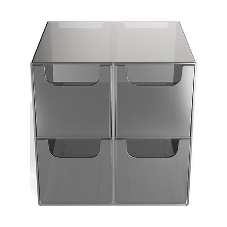 UPC: 0718103367325 | TRU RED 4 Compartment Plastic Desktop Organizer Smoke TR58201