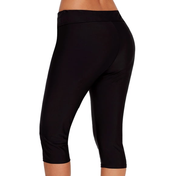 Eigraketly Pantalones cortos de baño de cintura alta de secado rápido, pantalones cortos ajustados, traje de baño ligero, bañadores respetuosos con la Deportes acuáticos Negro SG Eigraketly OD020835-04B