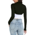 thumbnail image 5 of HDE Open Front Shrugs for Women Long Sleeve Bolero Cropped Cardigan Sweater S-4X (Black), 5 of 7