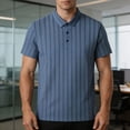thumbnail image 6 of DayScoop Plus Size T-Shirt for Men Solid Color T Shirt Summer Short Sleeve Casual Fashion Style Striped Breathable Mesh Seamless Half Sleeved Oversize Tops, 6 of 6