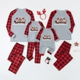 thumbnail image 4 of Family Christmas Pjs Two Piece Sleepwear Set Long Sleeve T-Shirts and Pants Holiday Nightgowns with Merry Christmas, 4 of 6